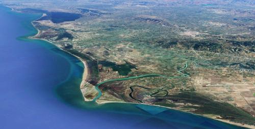 Satellite view of estuaries
