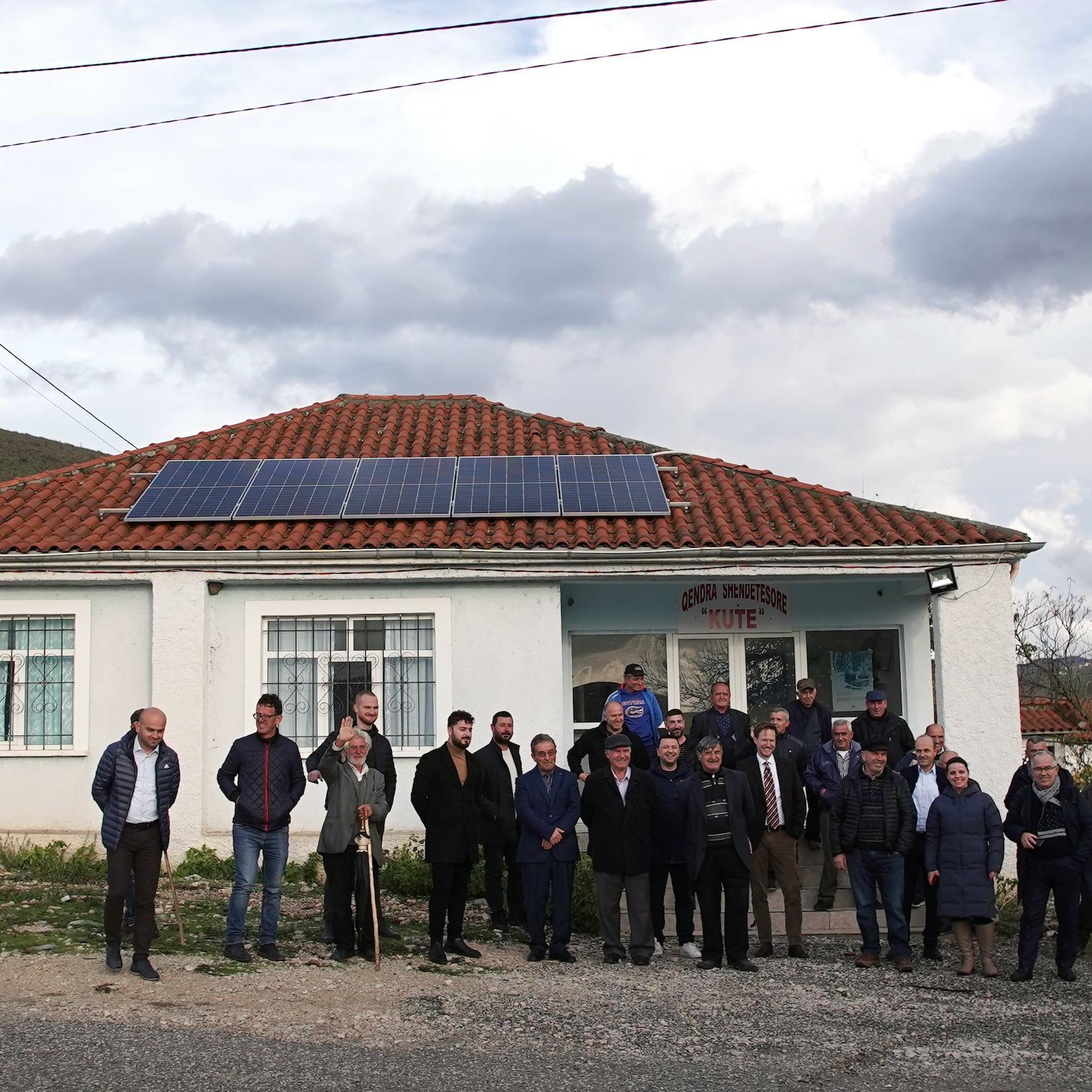 Solardach in Kutë in Albanien
