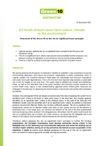 EU funds should never harm nature, climate or the environment (Statement of the Green 10 on the ‘do no significant harm’ principle, 18.11.2021)