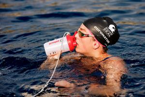 Dina Levačić is drinking water