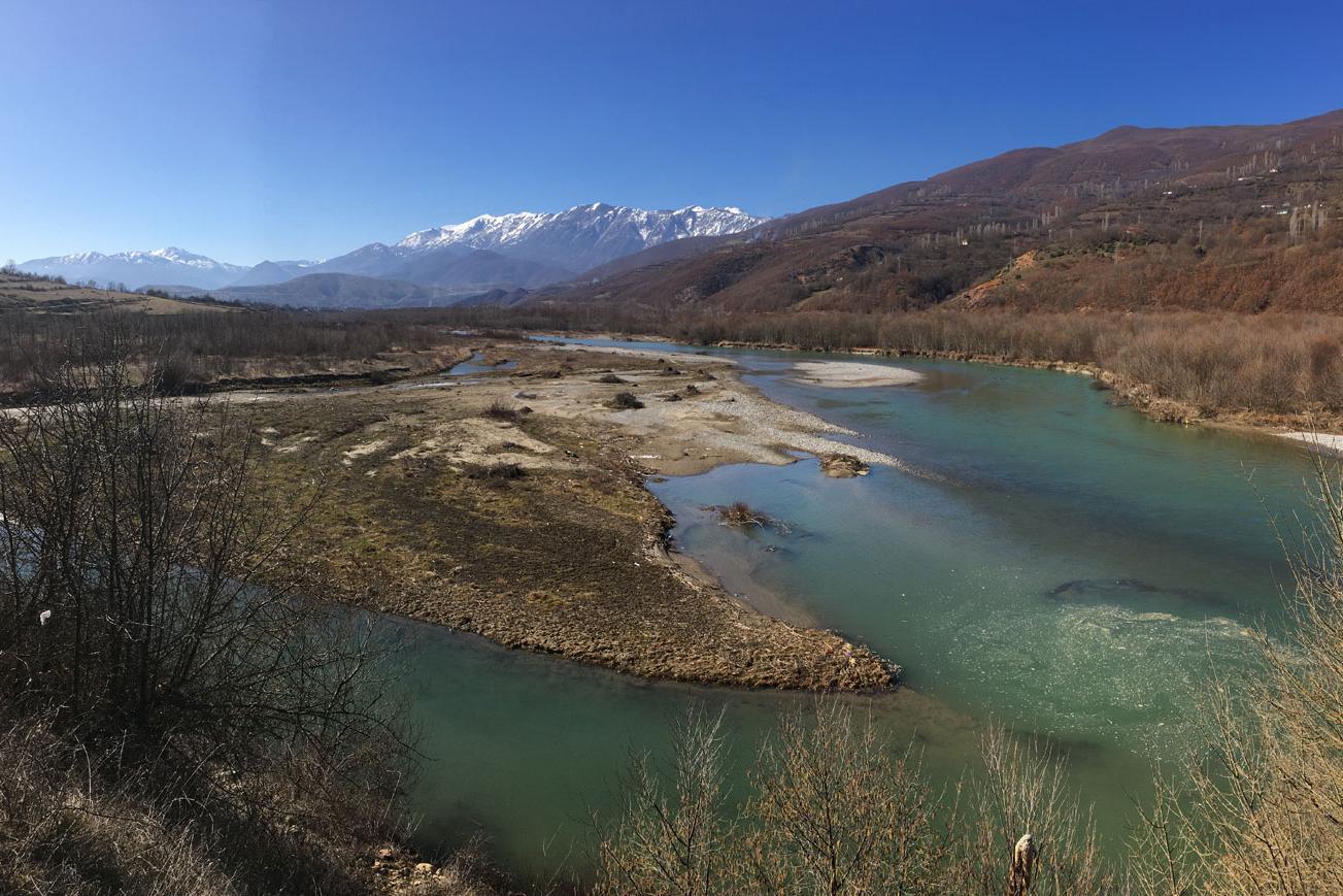 Wild river section in Albania