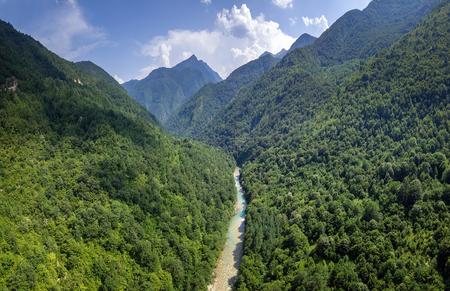 Free flowing river in the Balkans