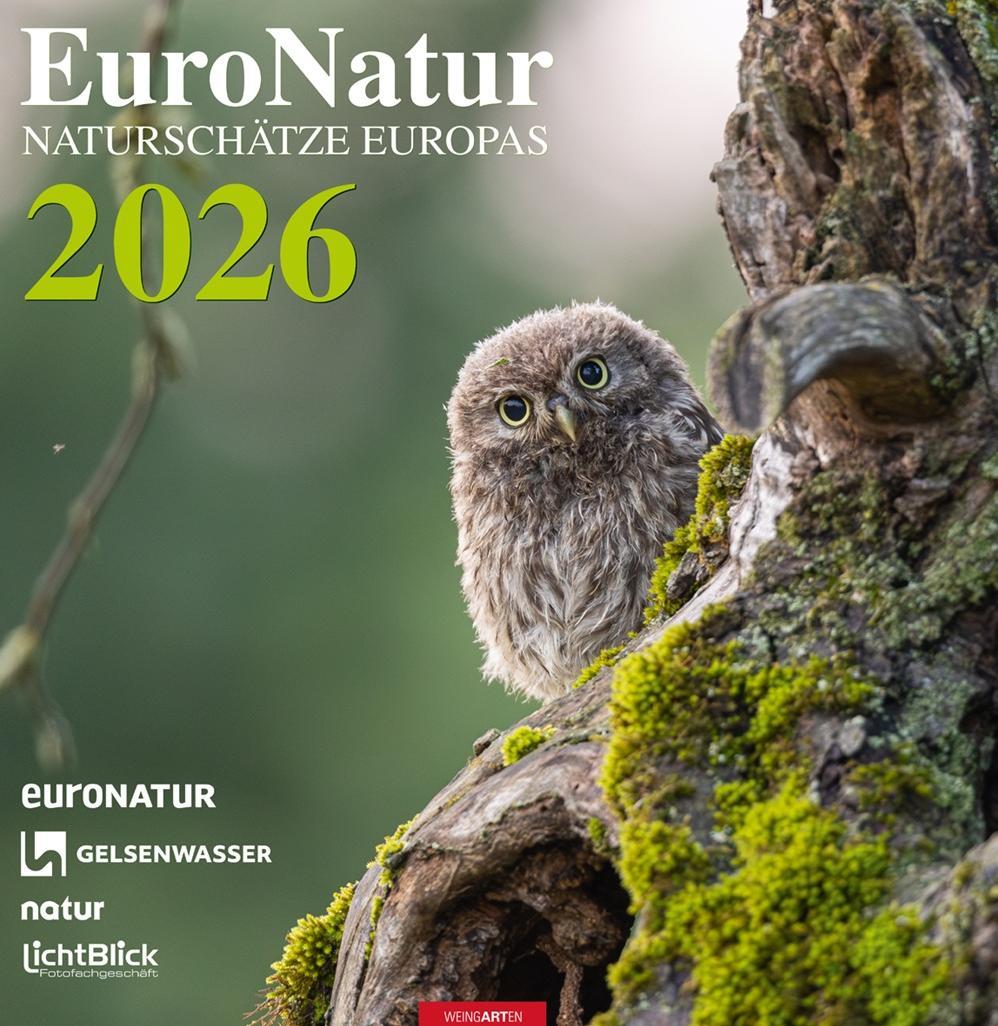 Kalender "Naturschätze Europas 2026" Cover des EuroNatur-Kalenders 2026