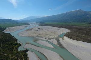 wild river with gravels