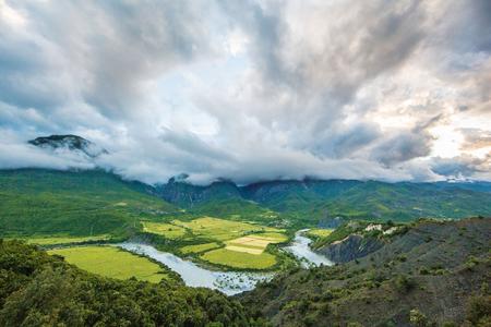 River bend on the natural Vjosa