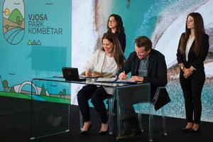 CEO of Patagonia and the Albanian Minister Sign National Park Declaration