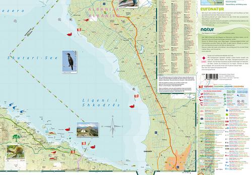 Kartenausschnitt der Naturerlebniskarte Skutari-See