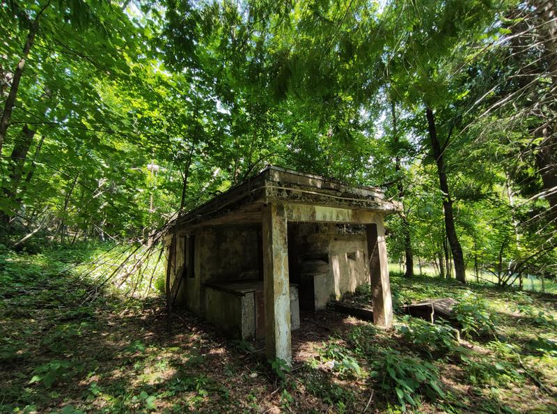 Old bunker in the Julian Pre-Alps on the Green Belt in Italy