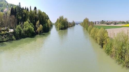 The confluence of the Sava and Krka rivers.