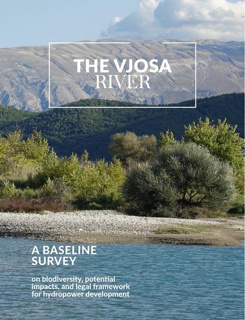 Title page of the study on the value of the Vjosa river system in Albania