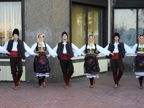 Dancers wearing typical local costumes