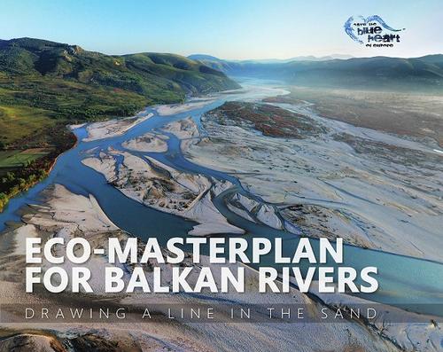 Cover of the Eco-Masterplan with a picture of a river with gravel banks