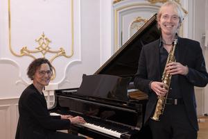Pianist Stefanie Jürgens and soprano saxophonist Benjamin Engel
