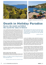 Death in Holiday Paradise: Magazine article about the killing of the monk seal Kostas off Alonnisos (4/21)