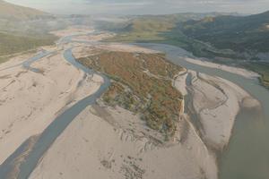 sandbanks on the middle reaches of the vjosa river