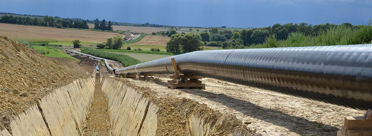 Construction site of a gas pipeline