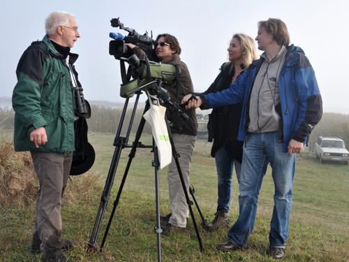 Menschen mit Filmkamera