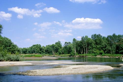 The mur with its natural shores