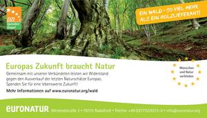 EuroNatur Freianzeige So können Freianzeigen von EuroNatur aussehen, mit Bild und Text