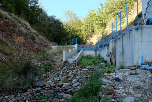 Dry river bed at the hydropower plant Brajcinska reka 1