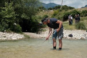 Hydrobiologist during his work