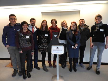 The Balkan Lynx team celebrates the vote.