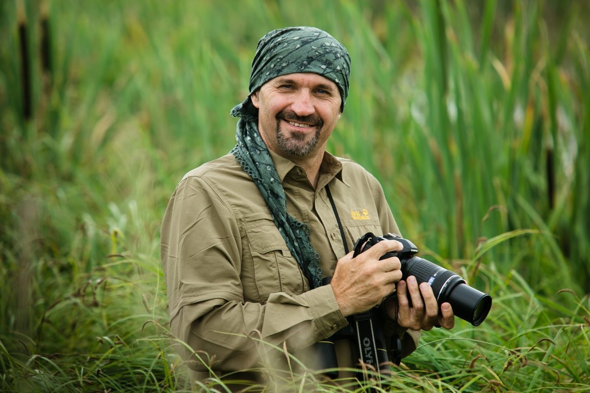 Andriy-Taras Bashta with a camera