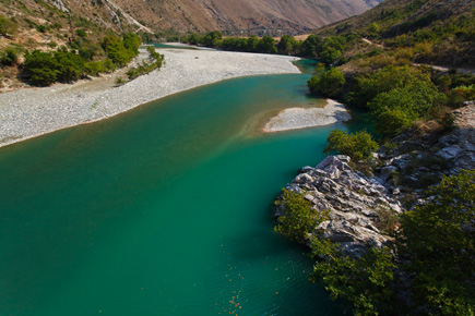 Wildfluss Vjosa in Albanien