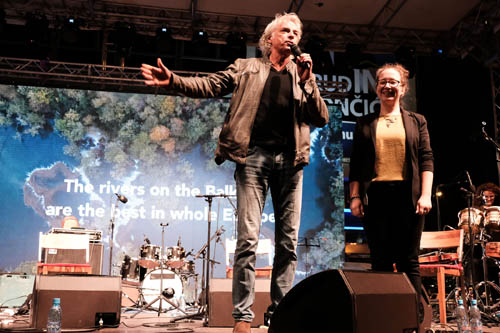 Ulrich Eichelmann (Riverwatch, Austria) and Natasa Crnkovic (Center for Environment, Bosnia and Herzegovina) on the stage