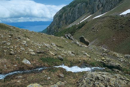 Bach im Shebenik-Jablanica Gebirge