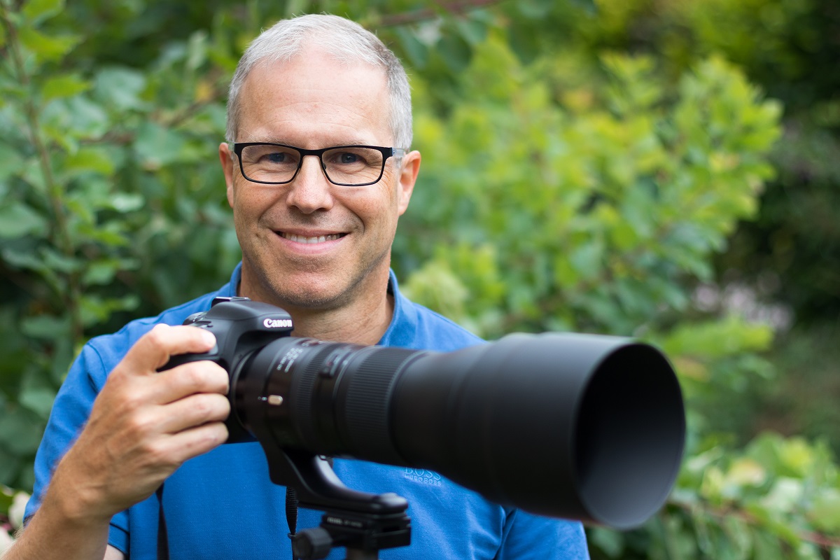 Middle-aged male photographer