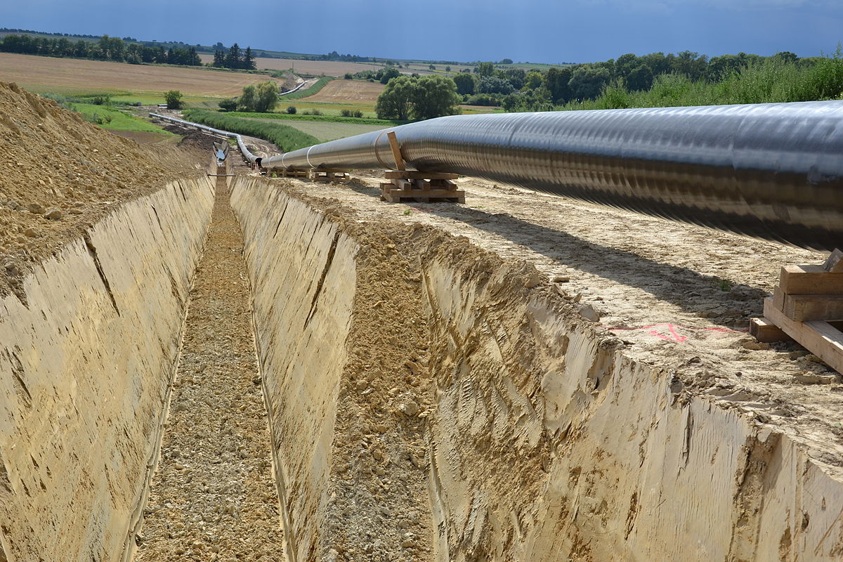 Pipeline für Erdgas wird verlegt