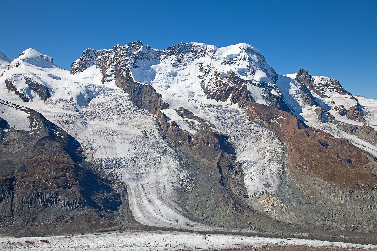 melting glaciers in the Alps